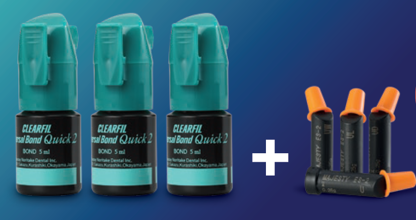 CLEARFIL™ Universal Bond Quick 2 bottle refill value pack 3 pcs + 1 fp ES-2 Universal composite