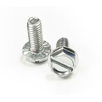 #10-32 x 1/2" Serrated Slotted Hex Head Thread Forming Screw