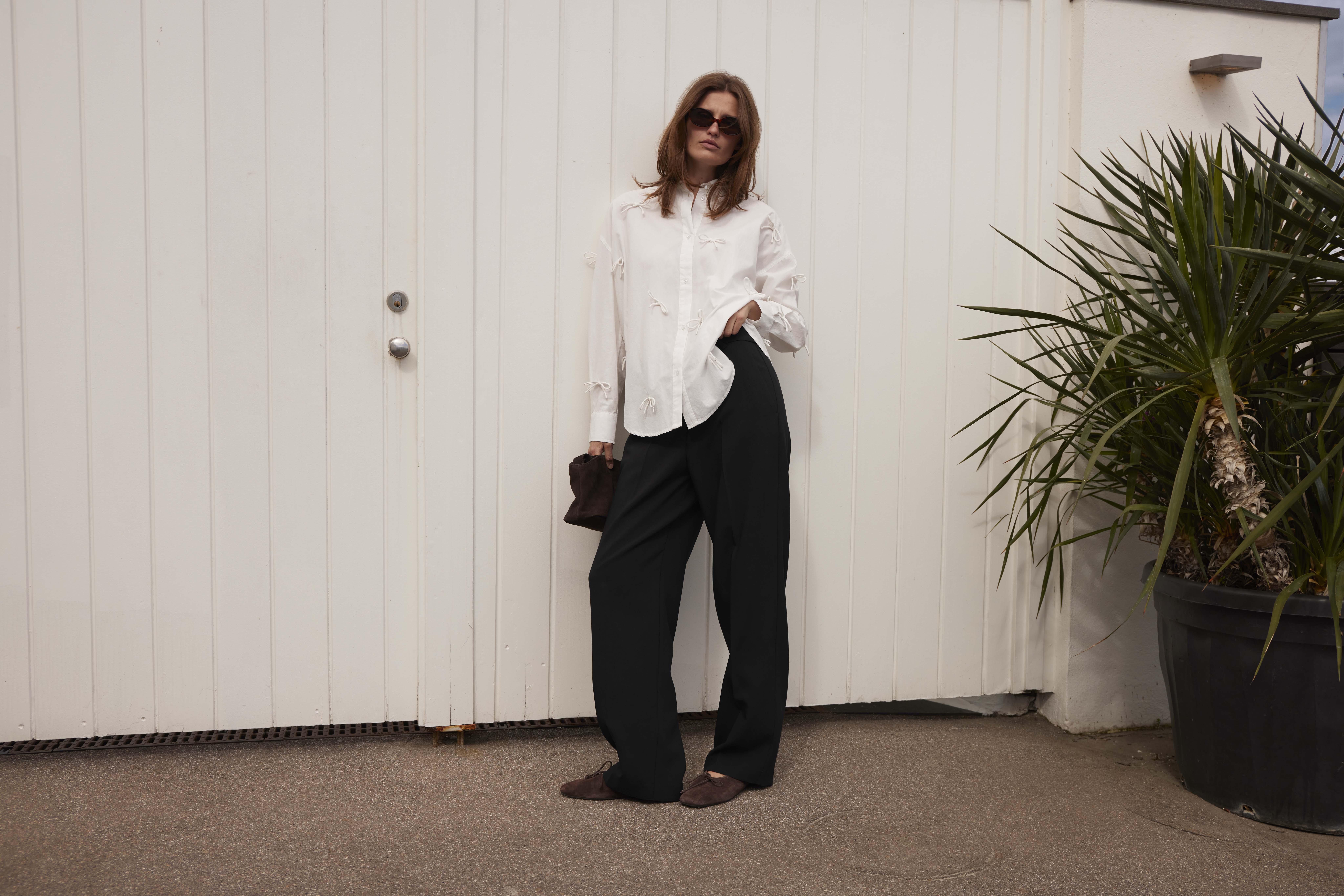 SLJoa Bow Shirt Broken White  - 10