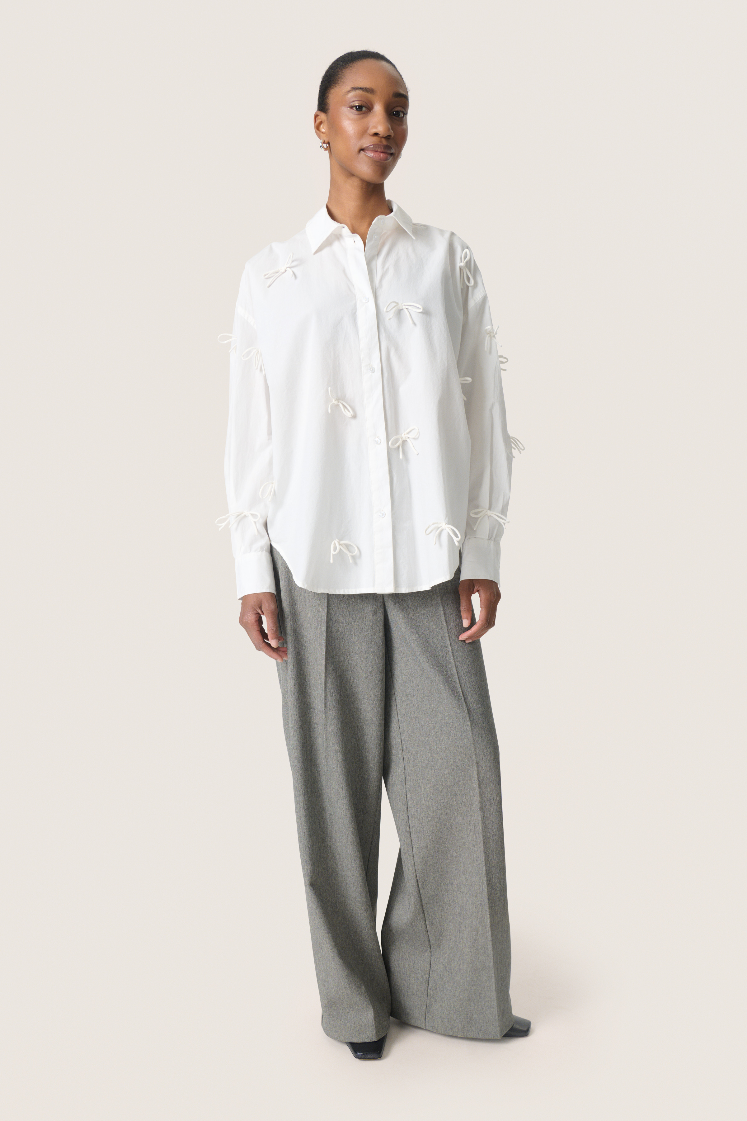 SLJoa Bow Shirt Broken White  - 4