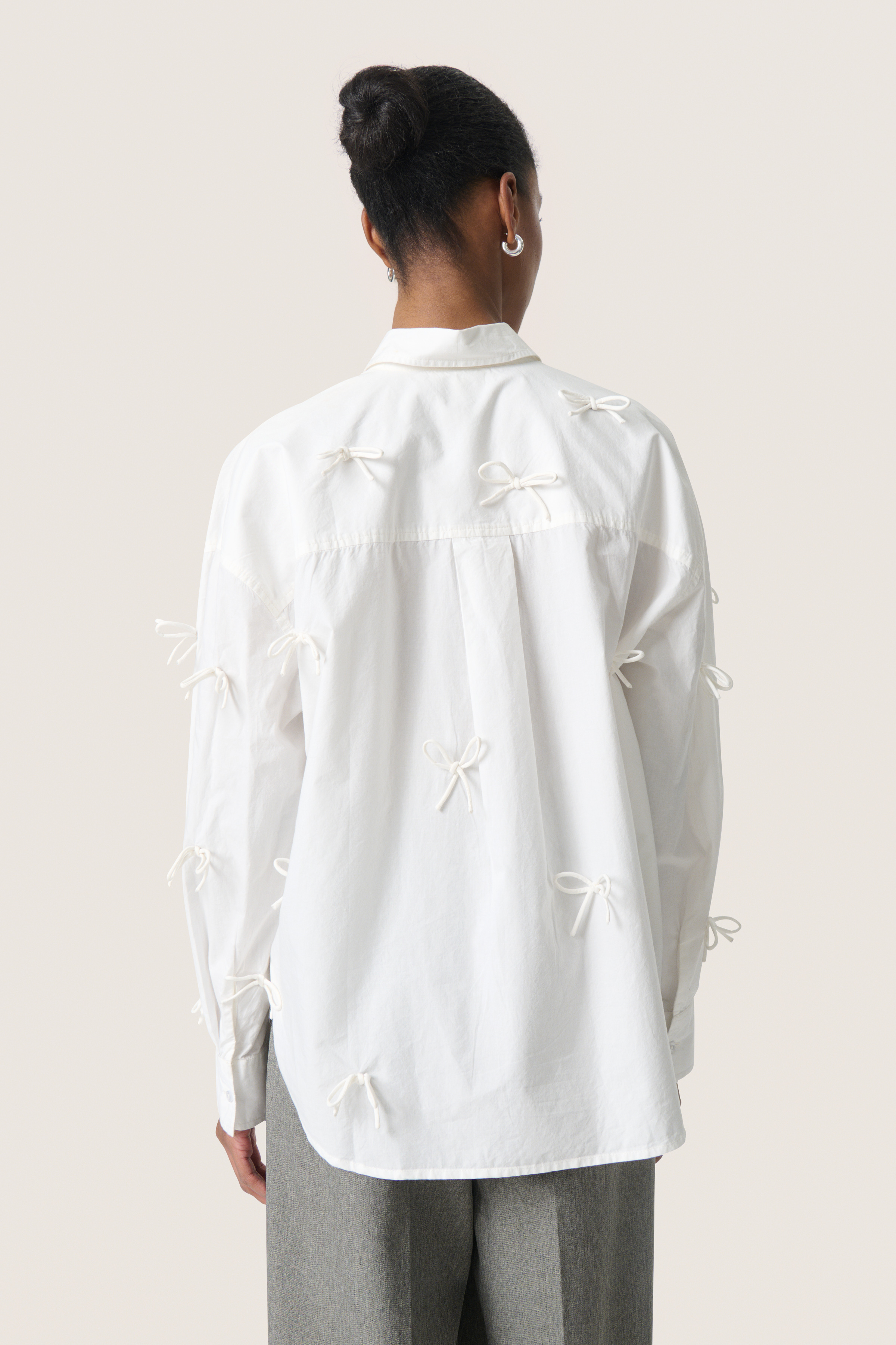 SLJoa Bow Shirt Broken White  - 6