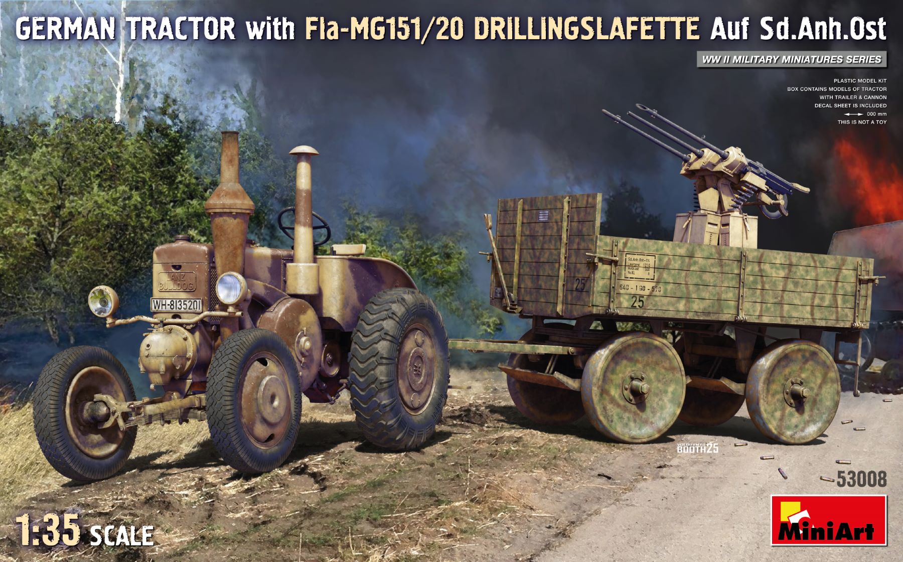 1/35 GERMAN TRACTOR with Fla-MG151/20 DRILLINGSLAFETTE Auf Sd.Anh.Ost