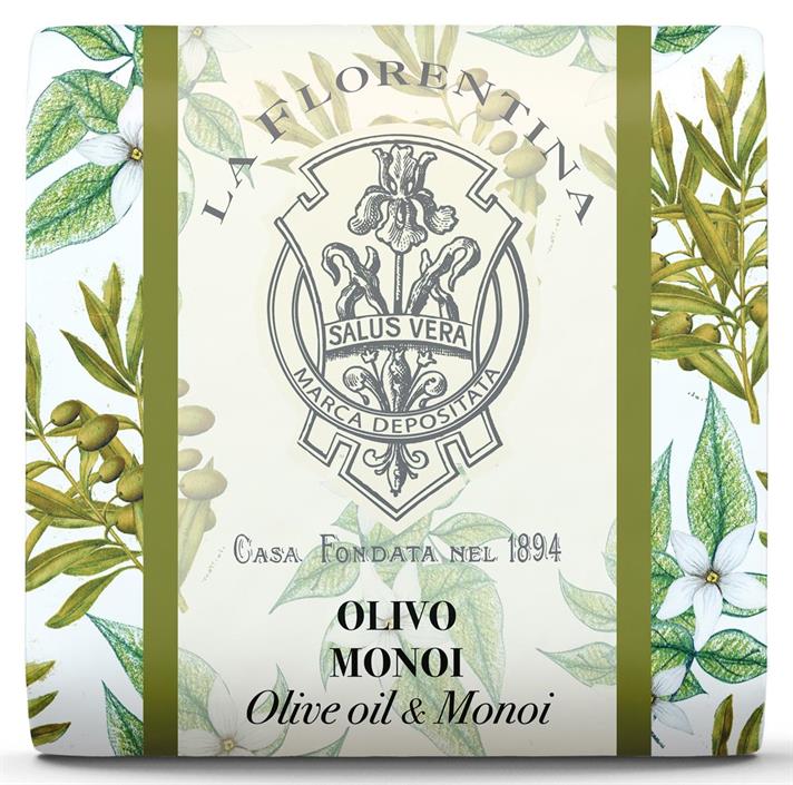 Italiensk hårdtvål La Florentina: Olive & Monoi, 106 gr