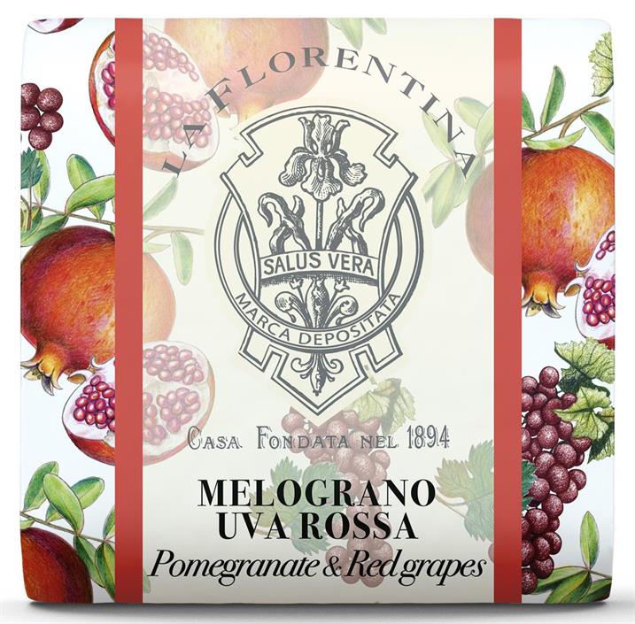 Italiensk hårdtvål La Florentina: Pomegranate & Red Grapes, 106 gr