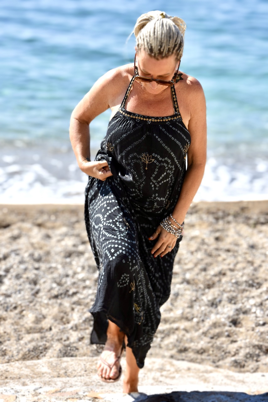 SUNDARI BANDHINI MAXI  CHARCOAL 