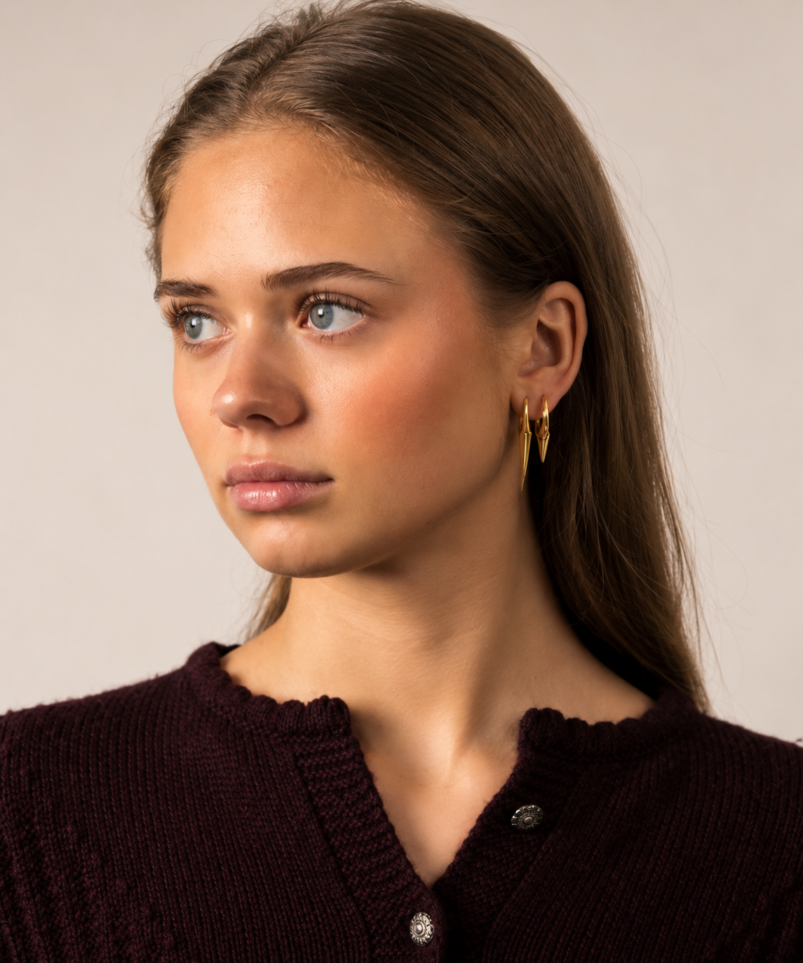 Spike Earrings Gold - 3