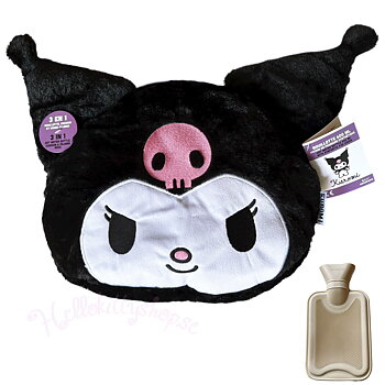 Kuromi 3D Kudde med Varmvattenflaska - 0,6 Liter