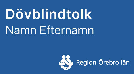Skylt Dövblindtolk