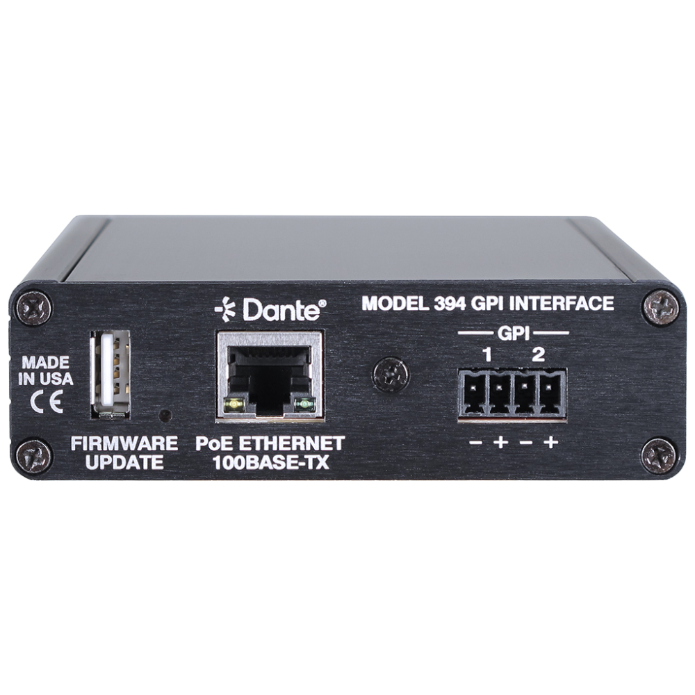 Studio Technologies - Model 394, 2ch GPI with Dante - 2