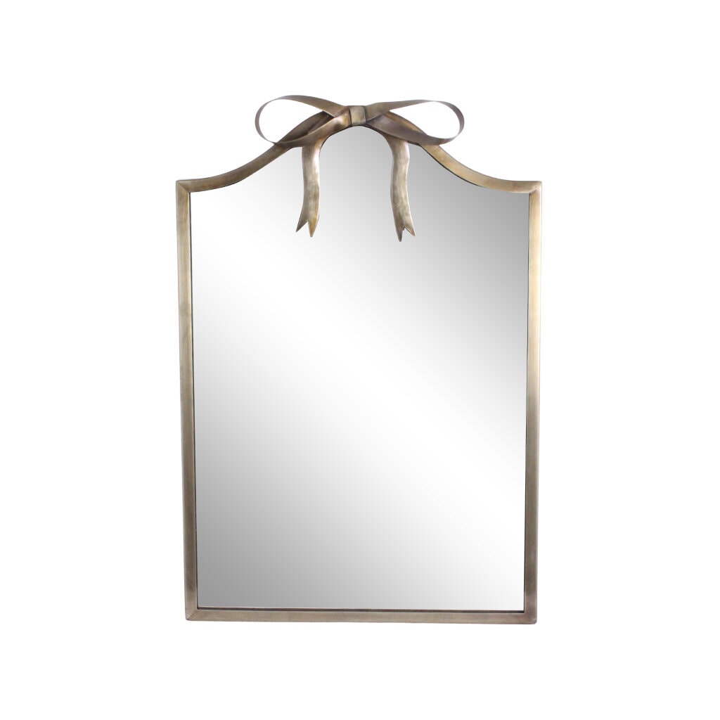 Mirror - Wall mirror - Rosette - Antique brass - 44x30.5 cm - 3