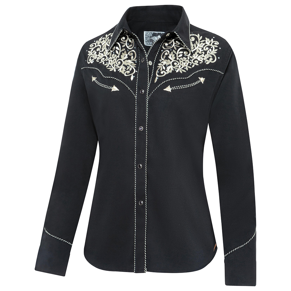 Westernblus med broderier
