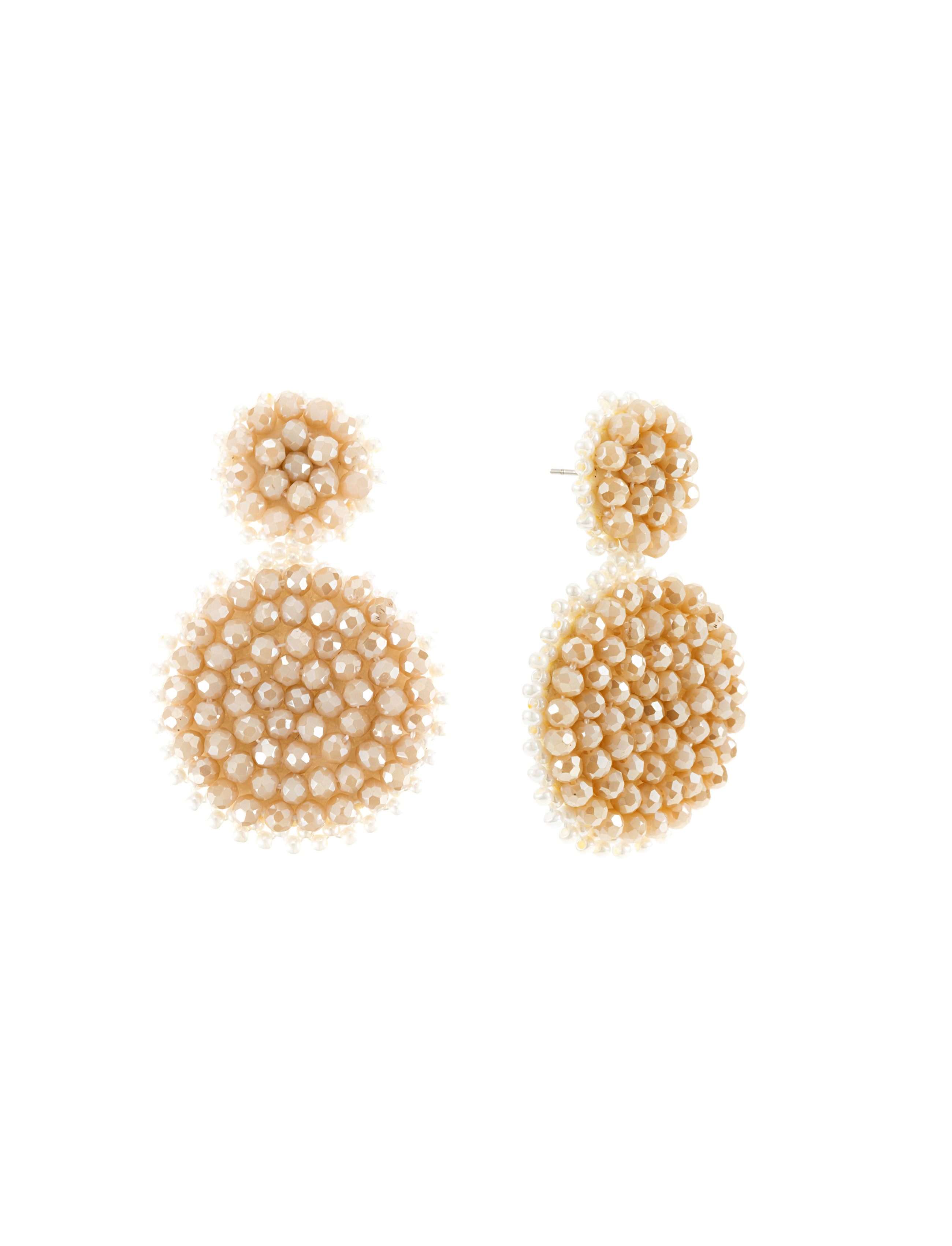 San Remo Earring - Beige - By Jolima