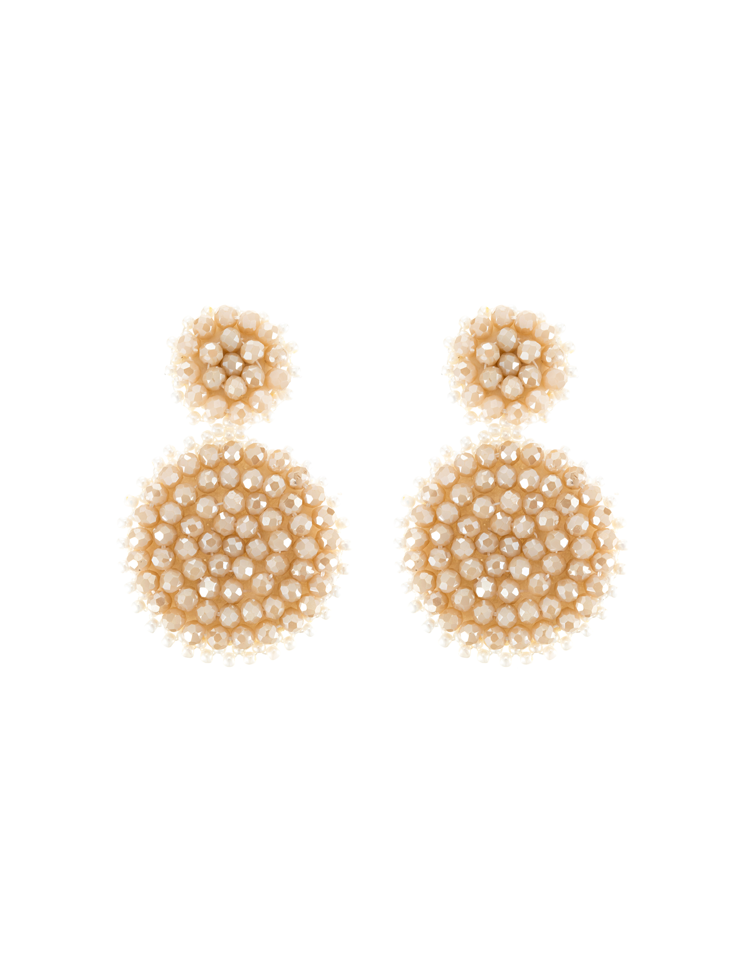 San Remo Earring - Beige - By Jolima