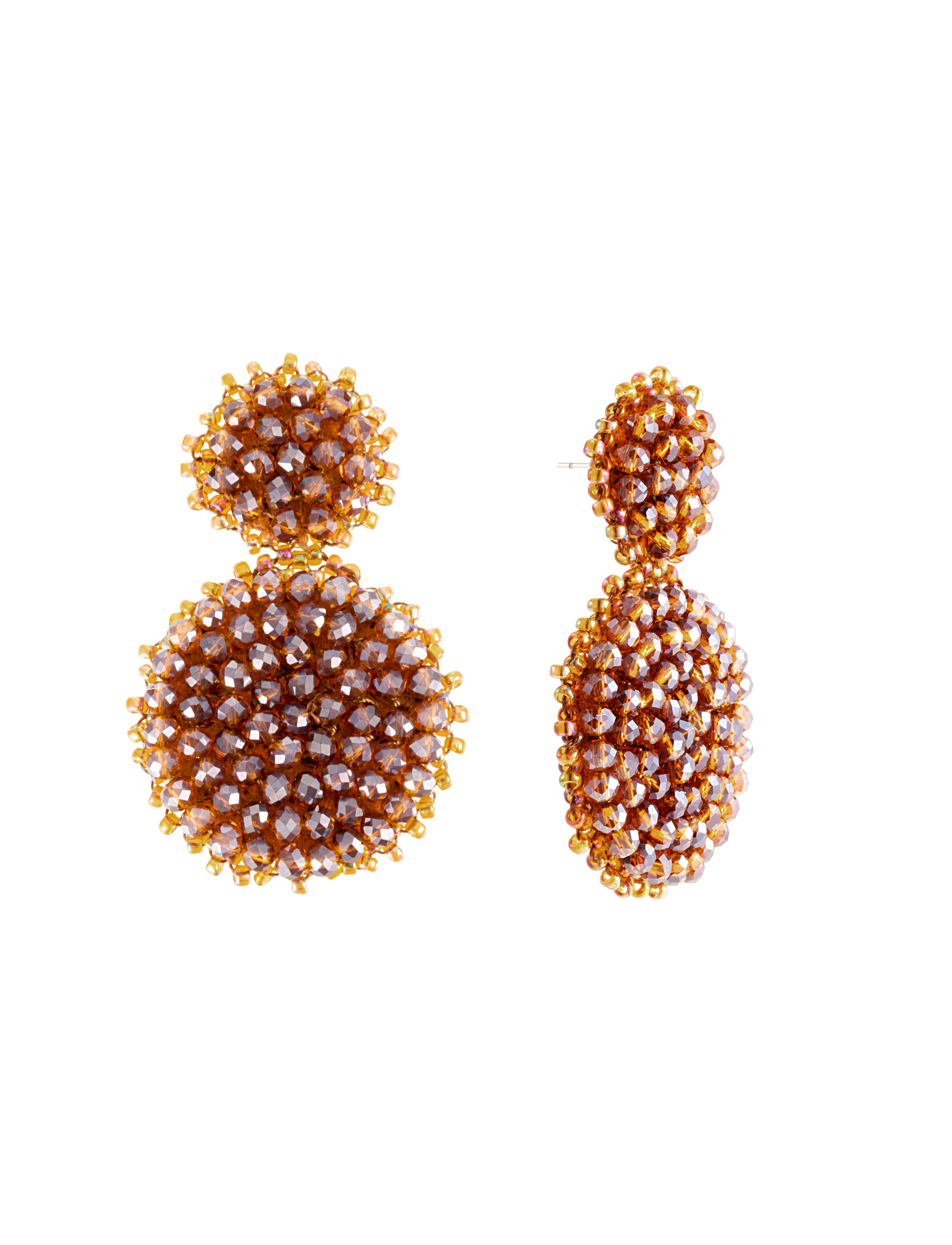San Remo Earring - Brown - By Jolima