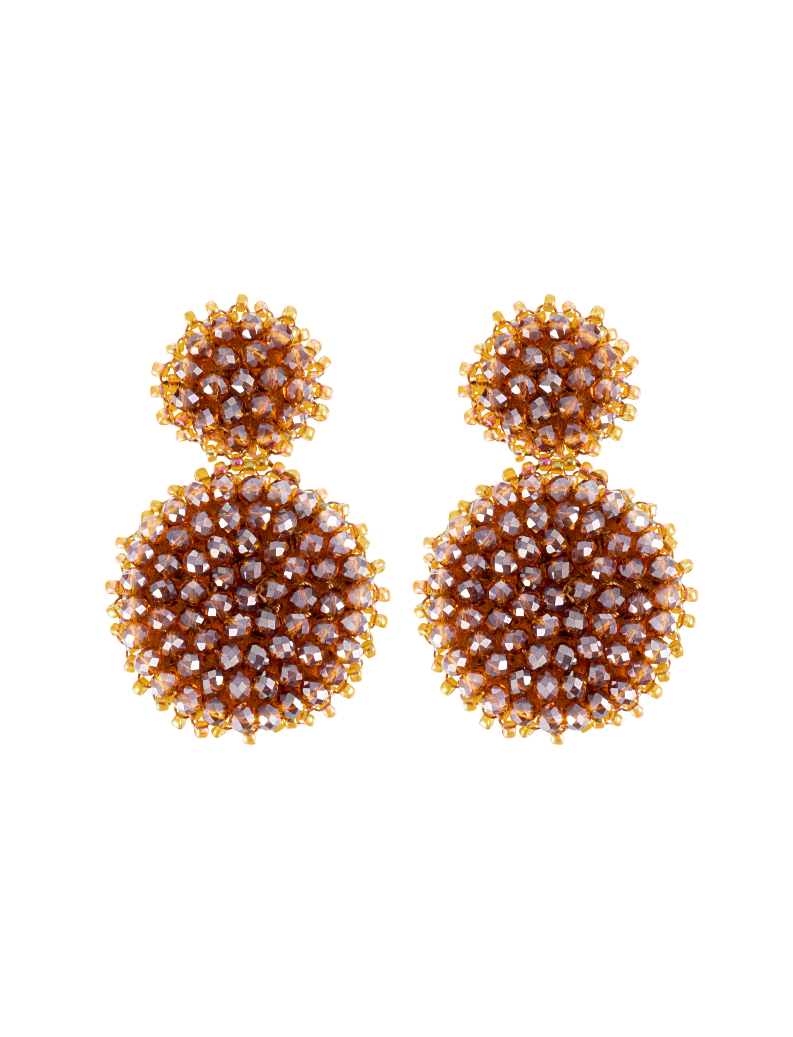 San Remo Earring - Brown - By Jolima