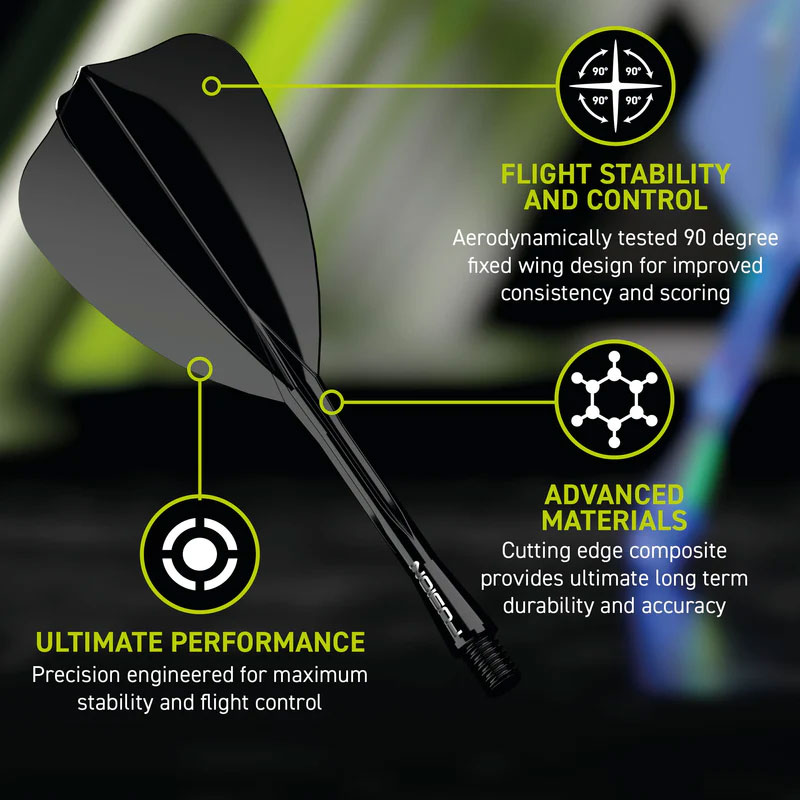 Winmau Fusion Arrow Black 22mm Short - 3