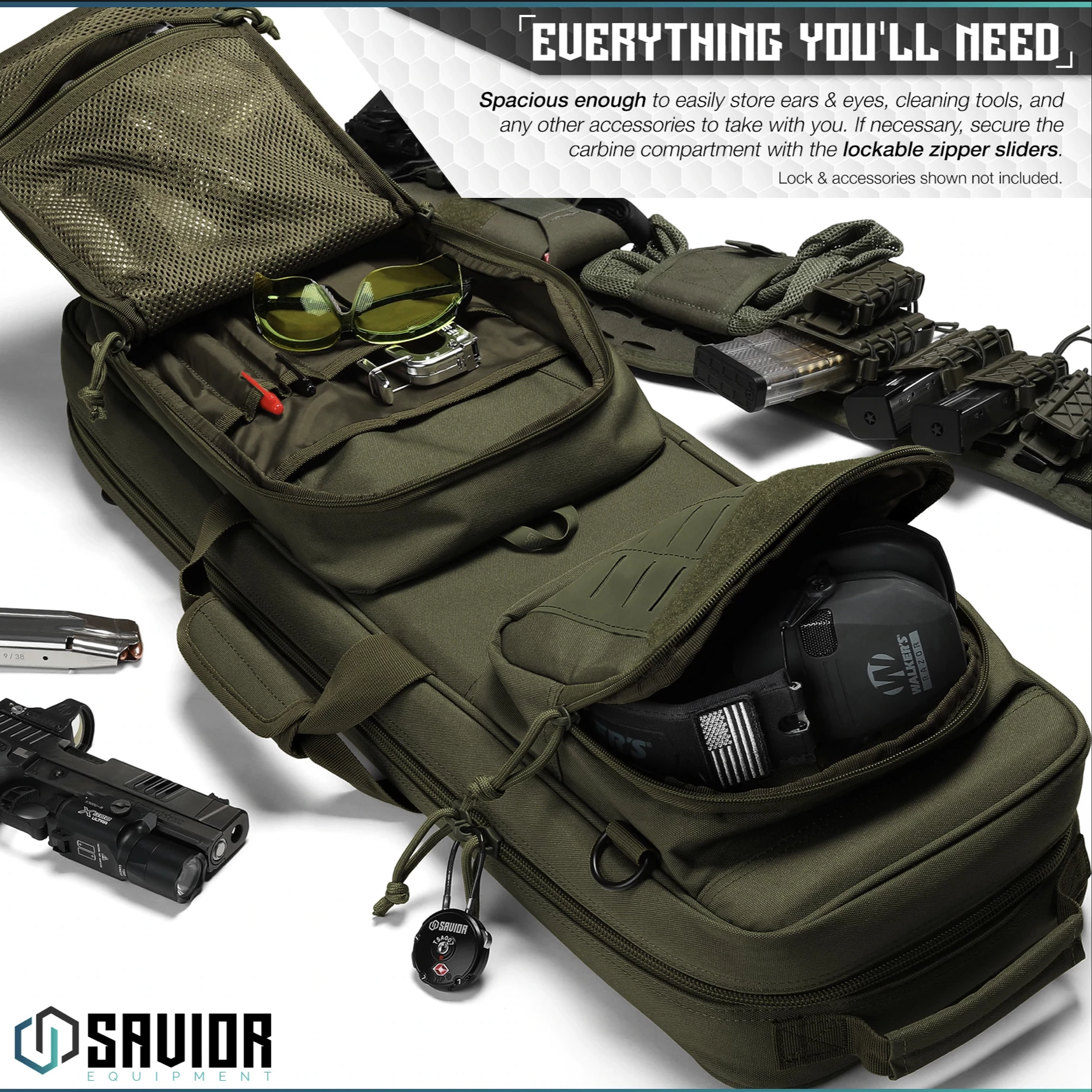 Savior Equipment Urban Carbine 30" Single Rifle Case - OD Green 2