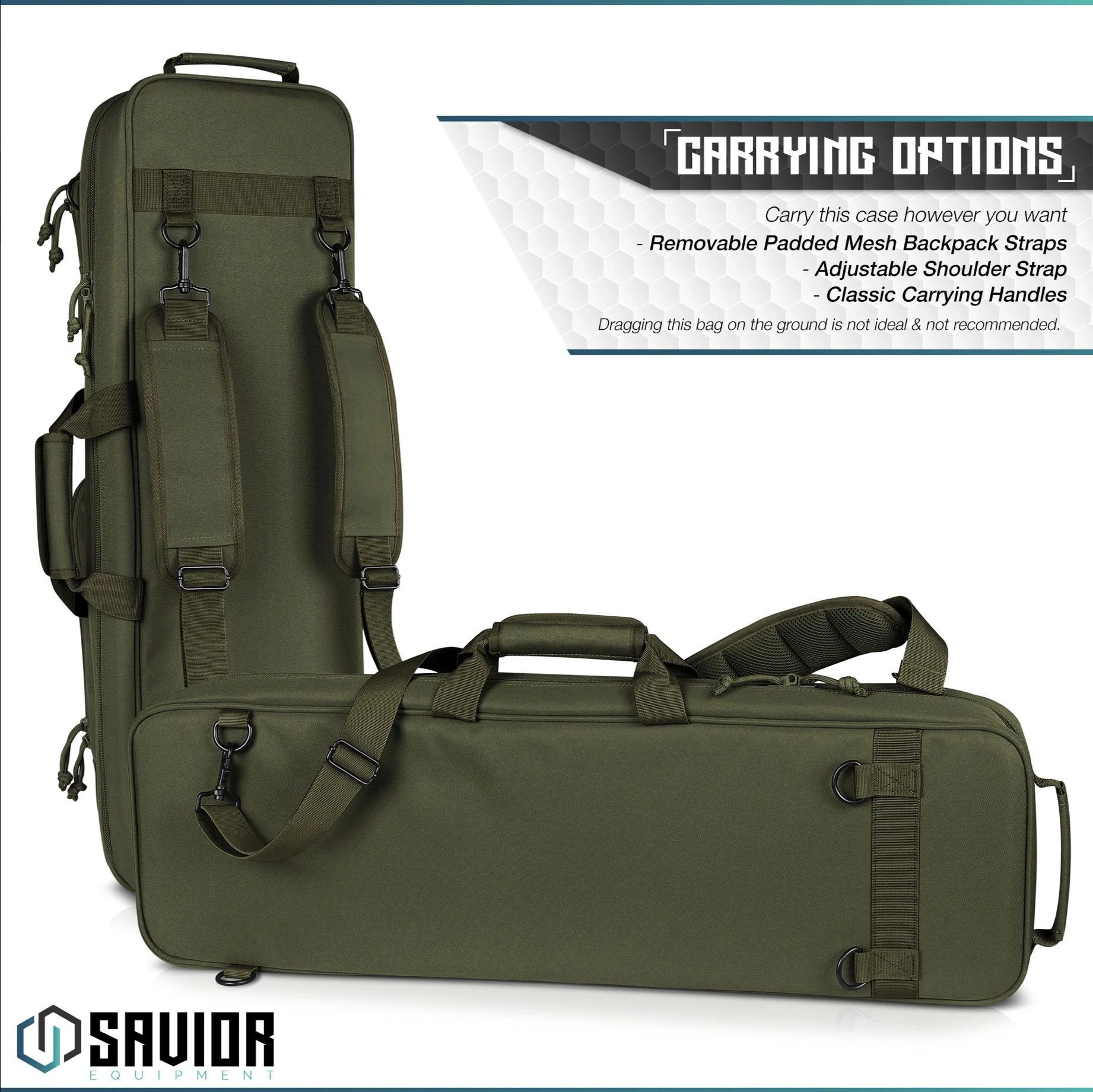 Savior Equipment Urban Carbine 30" Single Rifle Case - OD Green 4