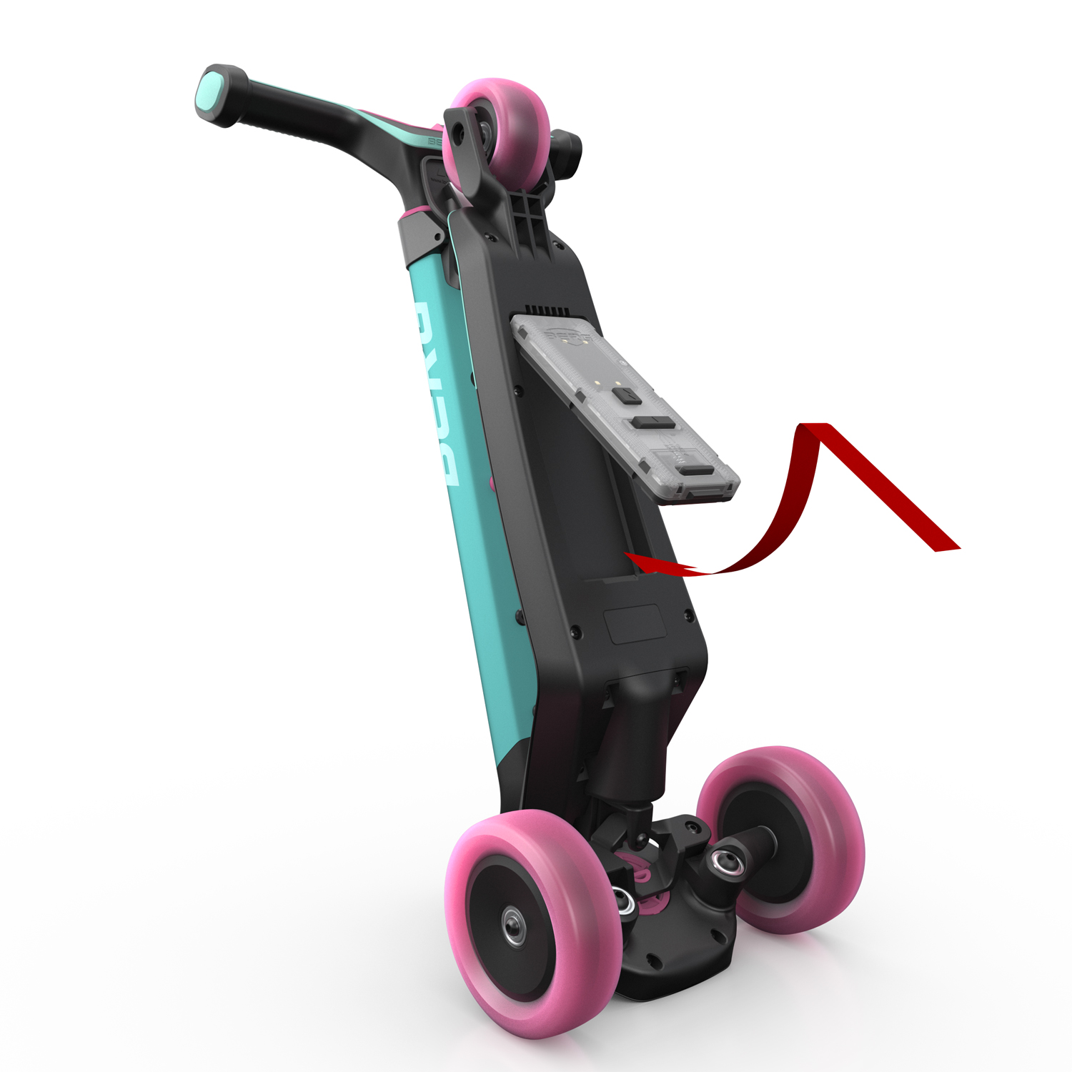 BERG Scooter BERG Nexo Foldable Lights LED-deck Mint  - 3