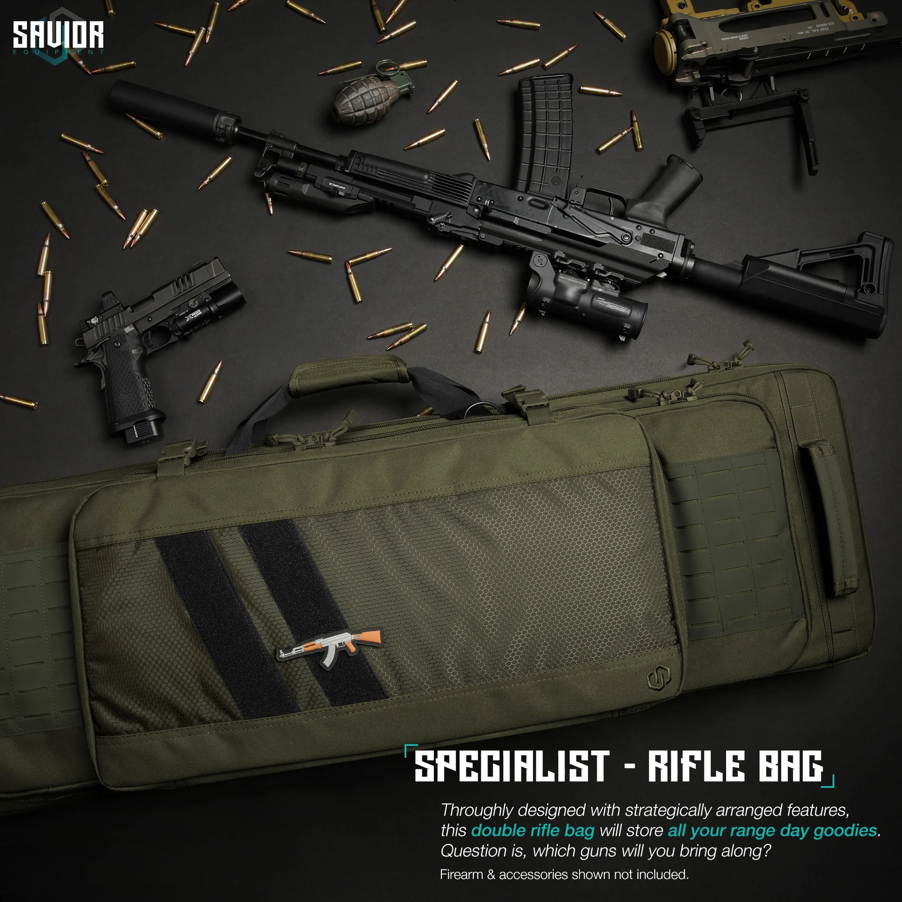Savior Equipment Specialist 46" Double Rifle Case - OD Green 2