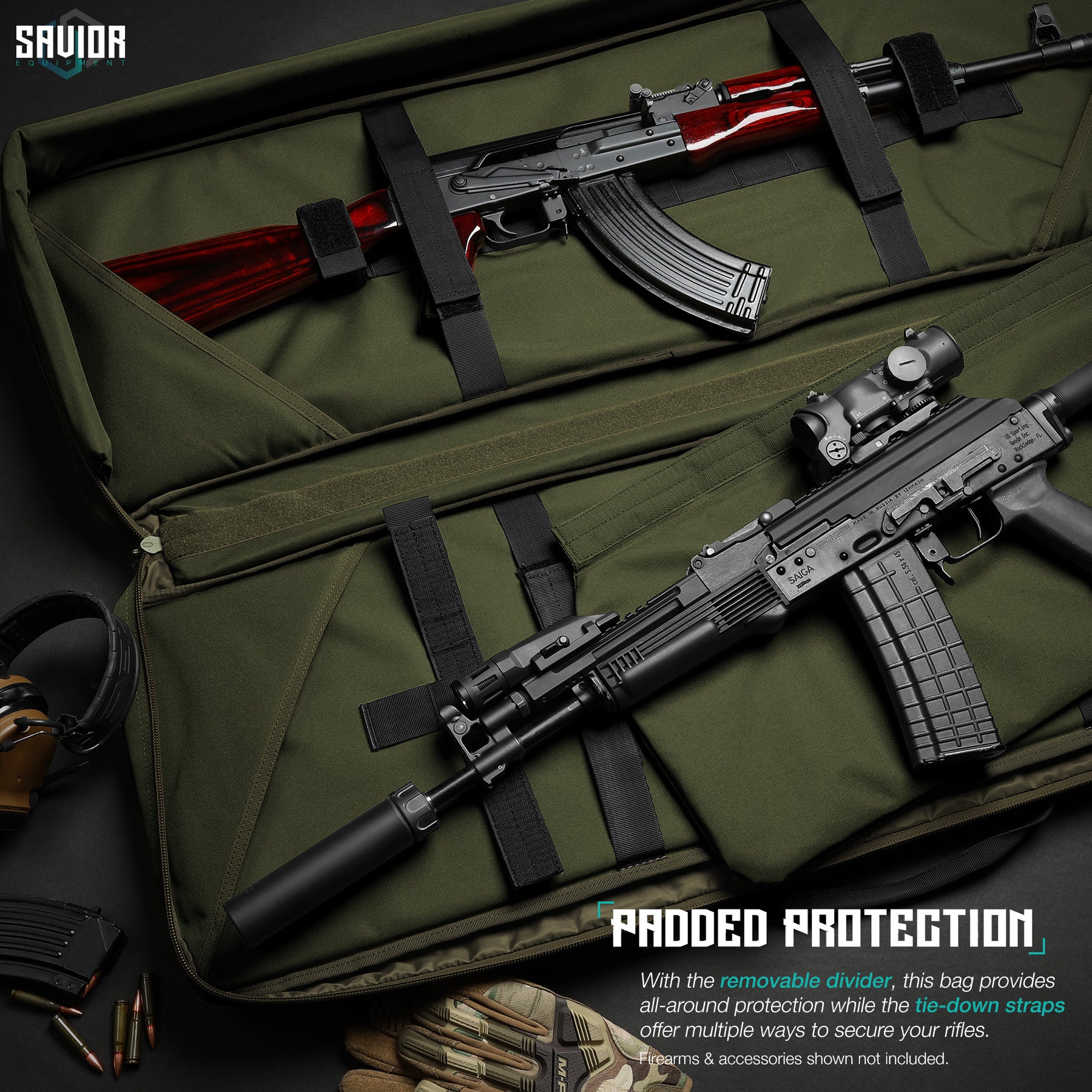 Savior Equipment Specialist 46" Double Rifle Case - OD Green 3