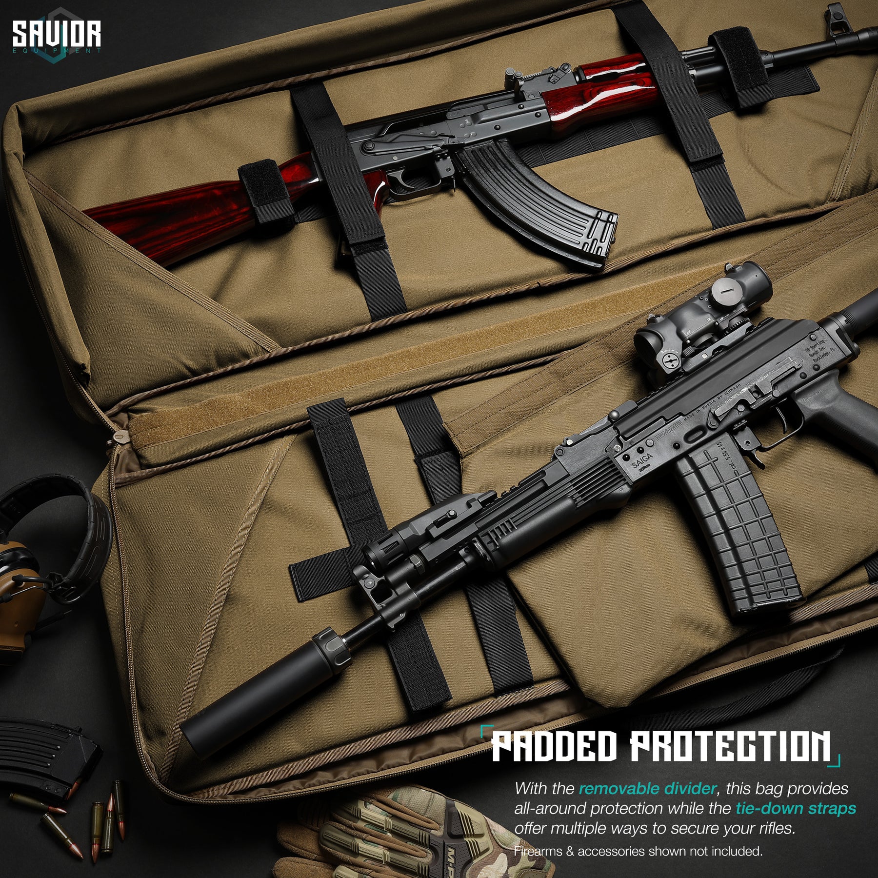 Savior Equipment Specialist 42" Double Rifle Case - FDE 3