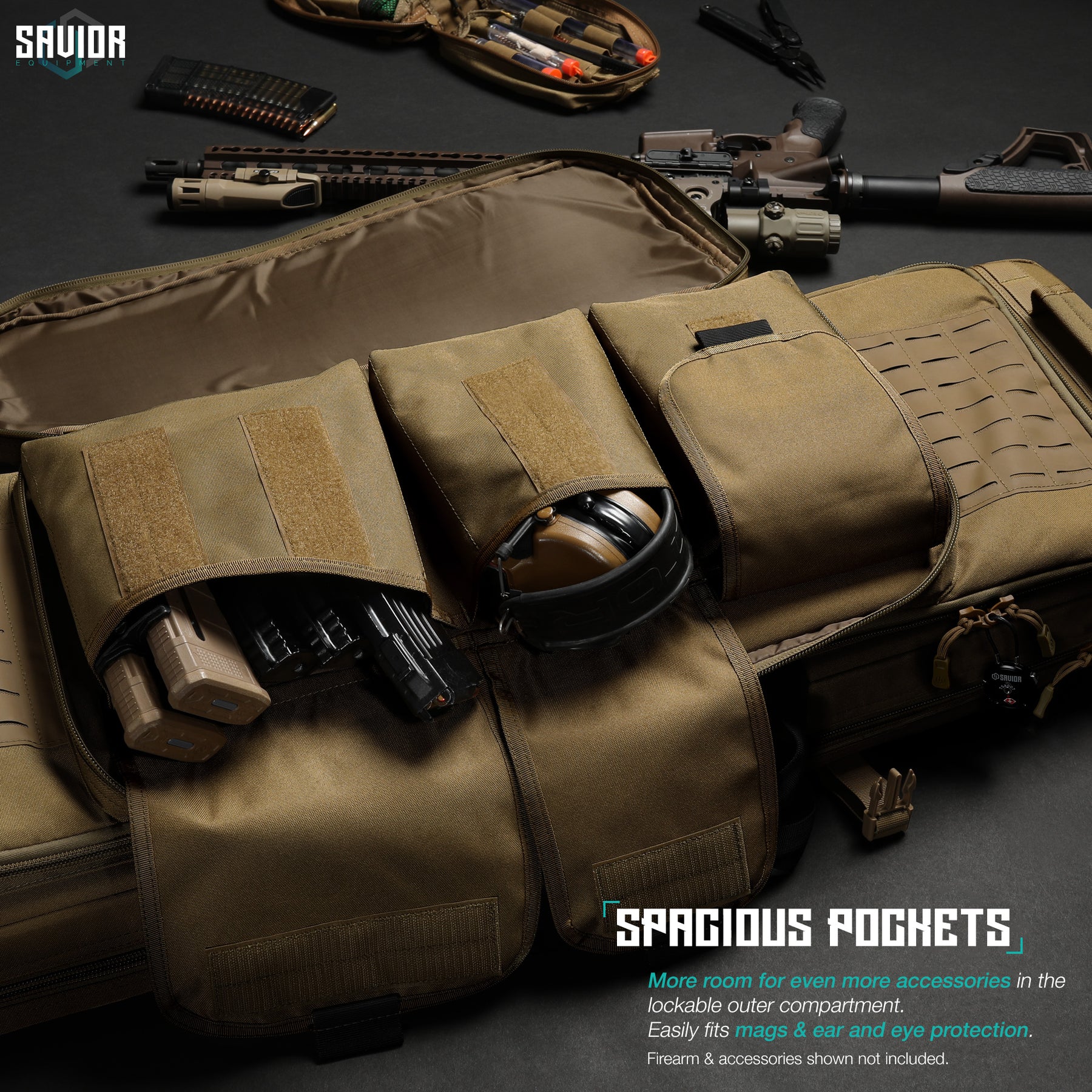 Savior Equipment Specialist 42" Double Rifle Case - FDE 5
