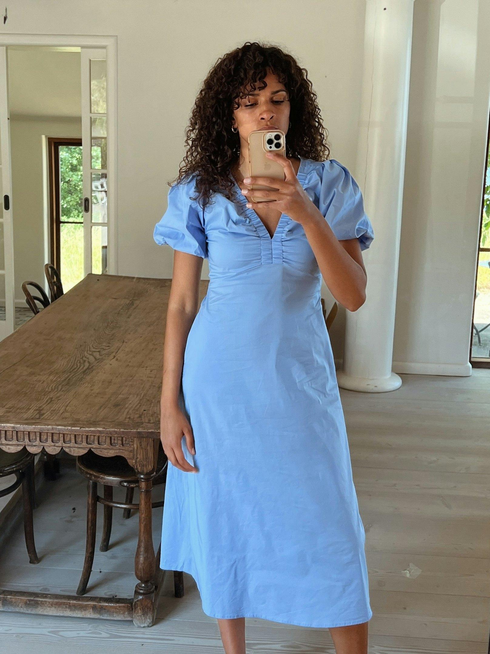 Illana Poplin Dress SKY BLUE - 10