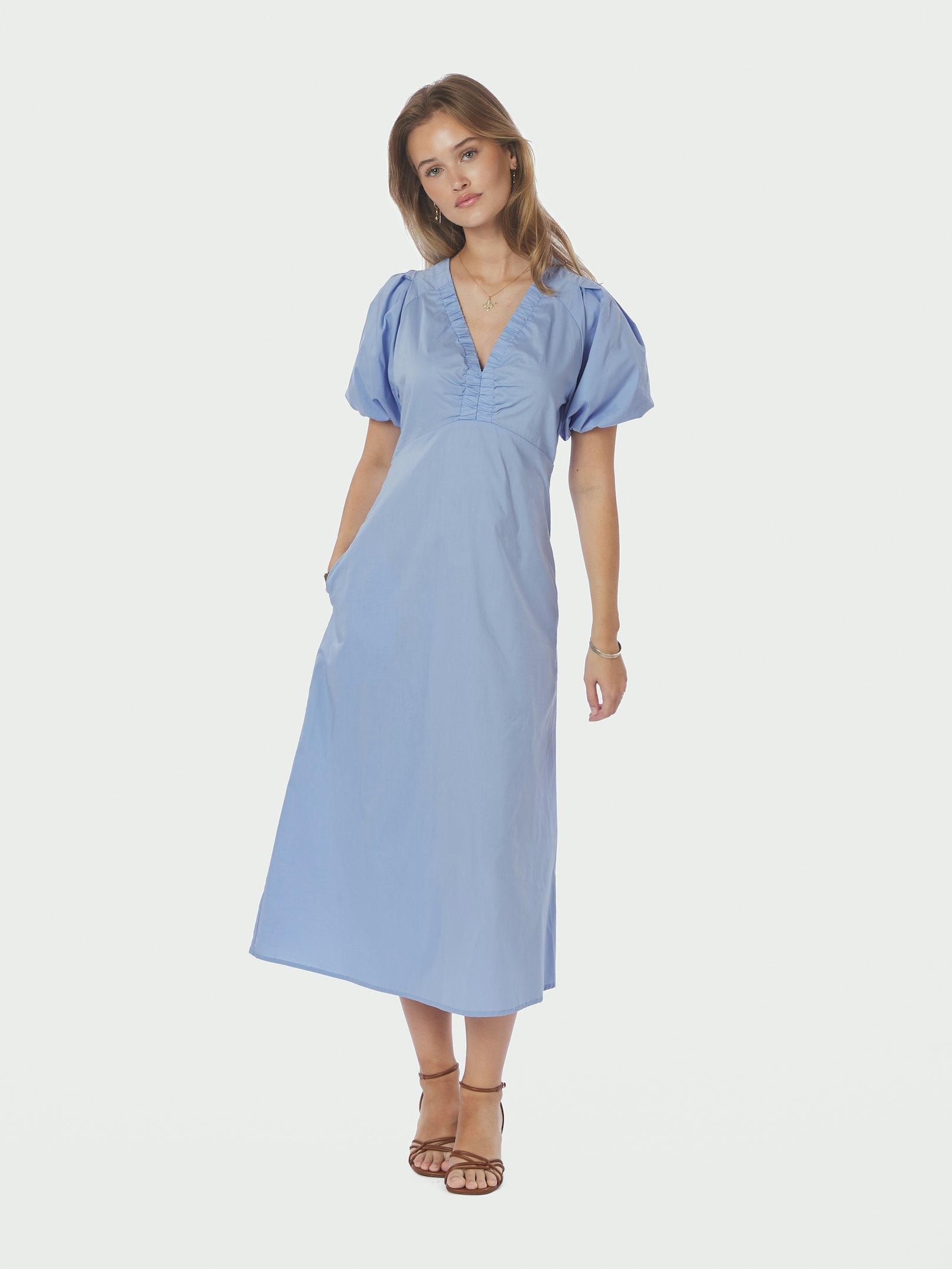 Illana Poplin Dress SKY BLUE - 3