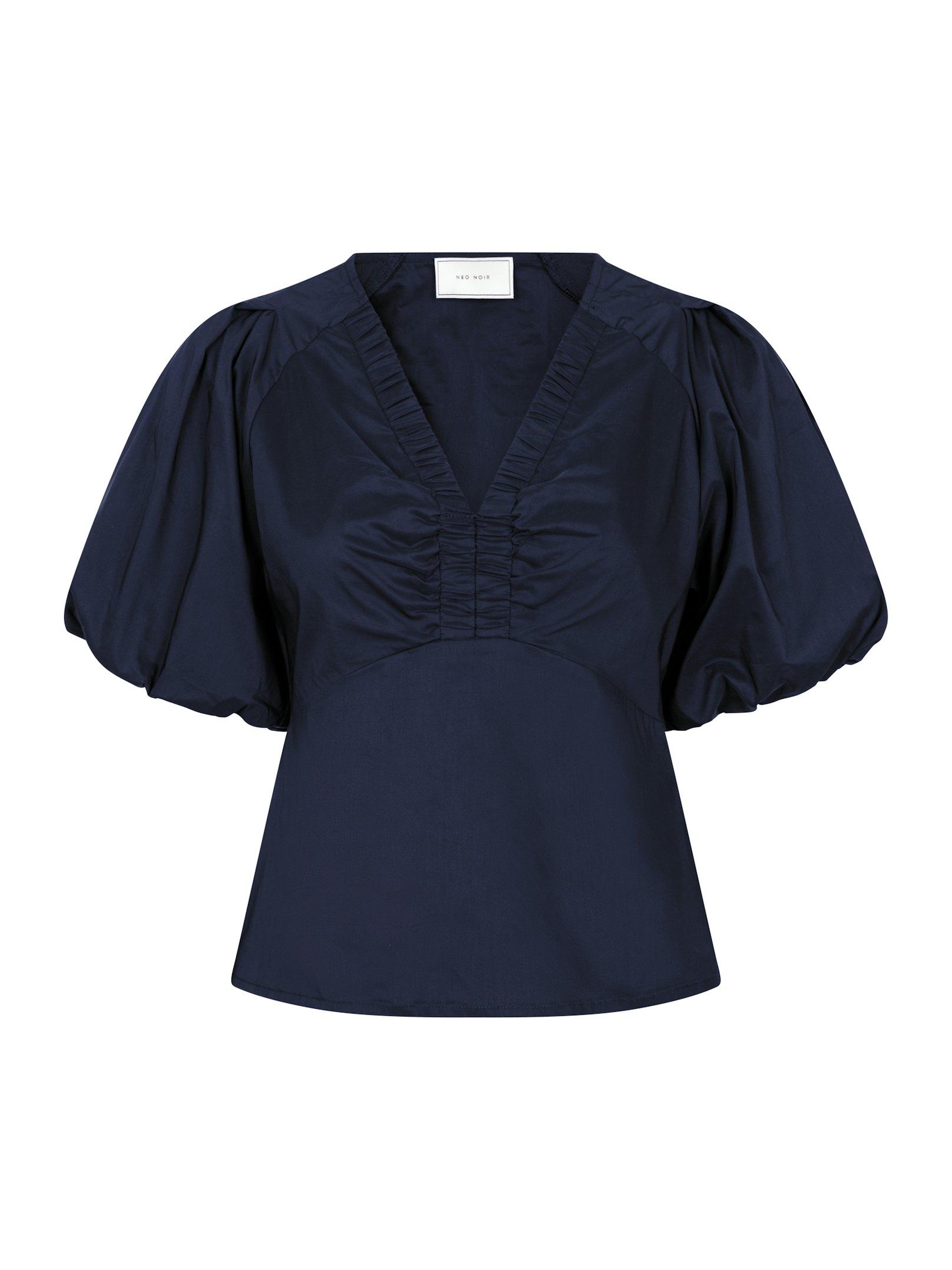 Irina Poplin Blouse Navy