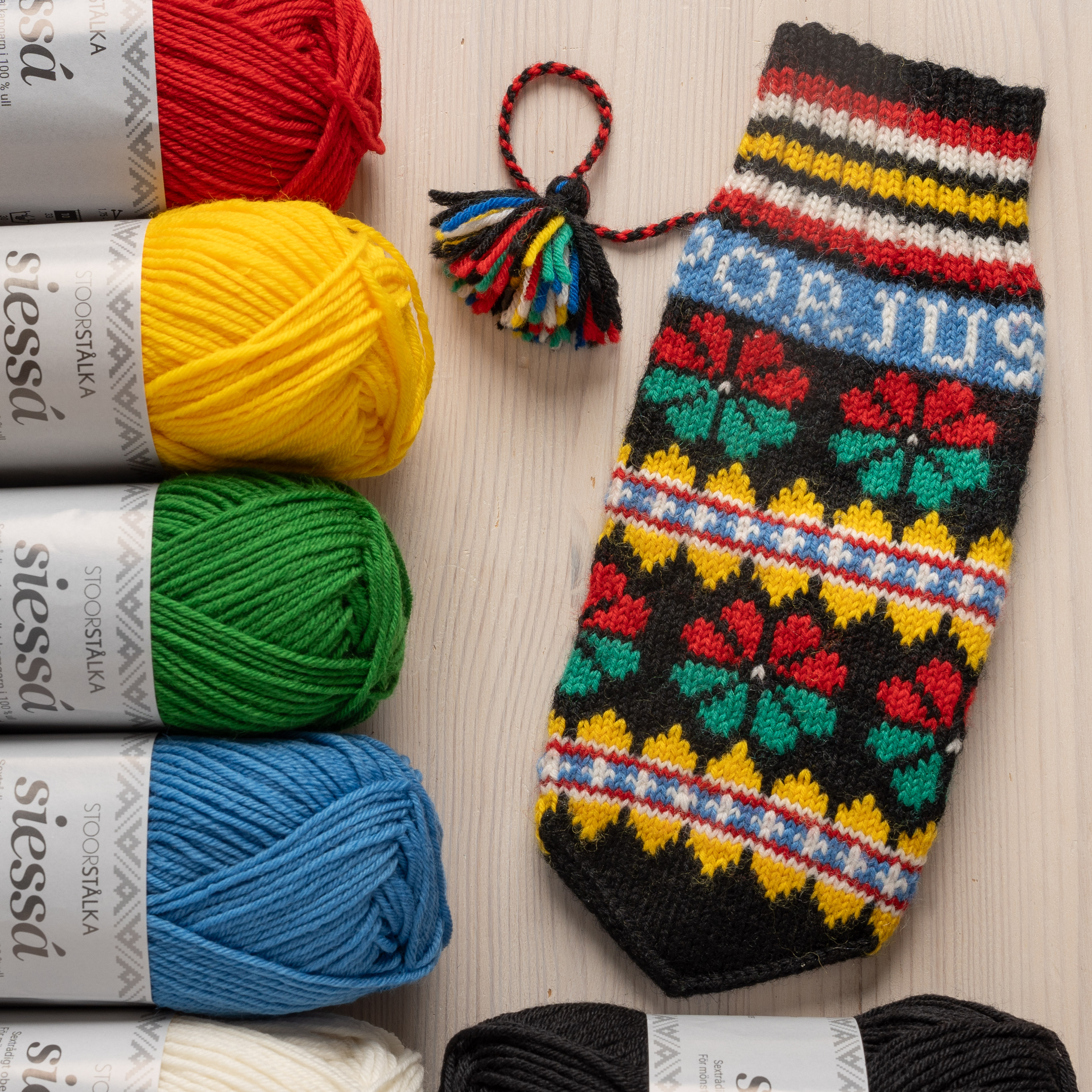 Stickpaket vante Porjusvanten svart