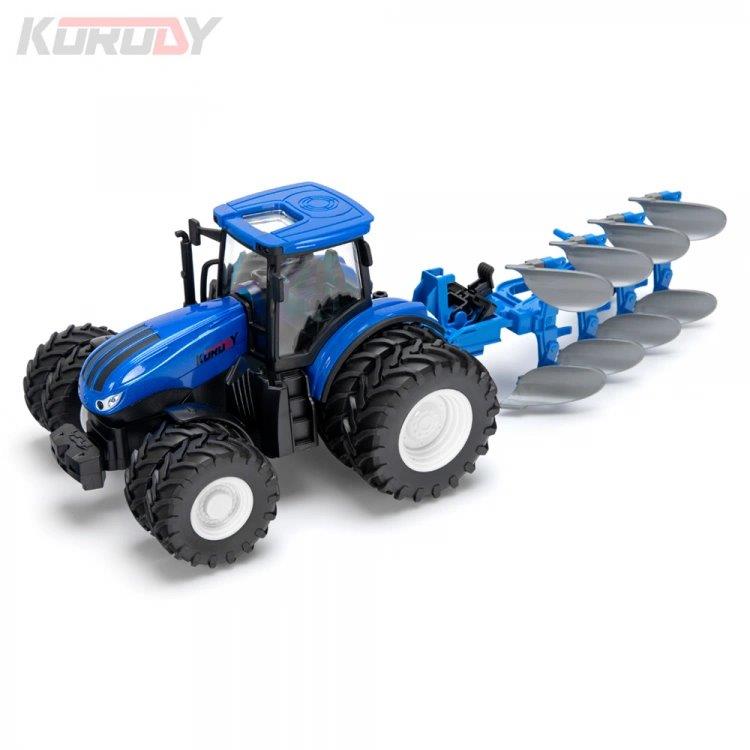 Korody Traktor med dubbla hjul och växelplog RC RTR 1:24 - 7