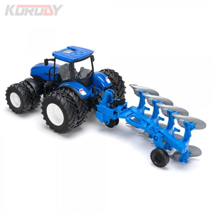 Korody Traktor med dubbla hjul och växelplog RC RTR 1:24 - 8