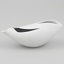 Stig Lindberg (Veckla 1950) Sculptural White Bowl with Decor 16 cm (2)