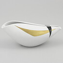 Stig Lindberg (Veckla 1950) Sculptural White Bowl with Decor 16 cm (2)