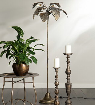 Golvlampa palmblad art deco stil - endast avhämtning.