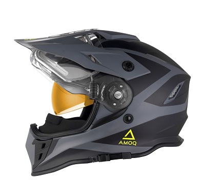 AMOQ Adaptor Hjälm med Elvisir Svart/Grå/HiVis   645-23160104-0