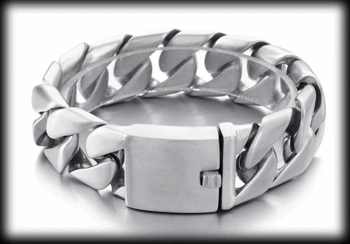 20 mm blank. Pansarlänk armband i stål. 