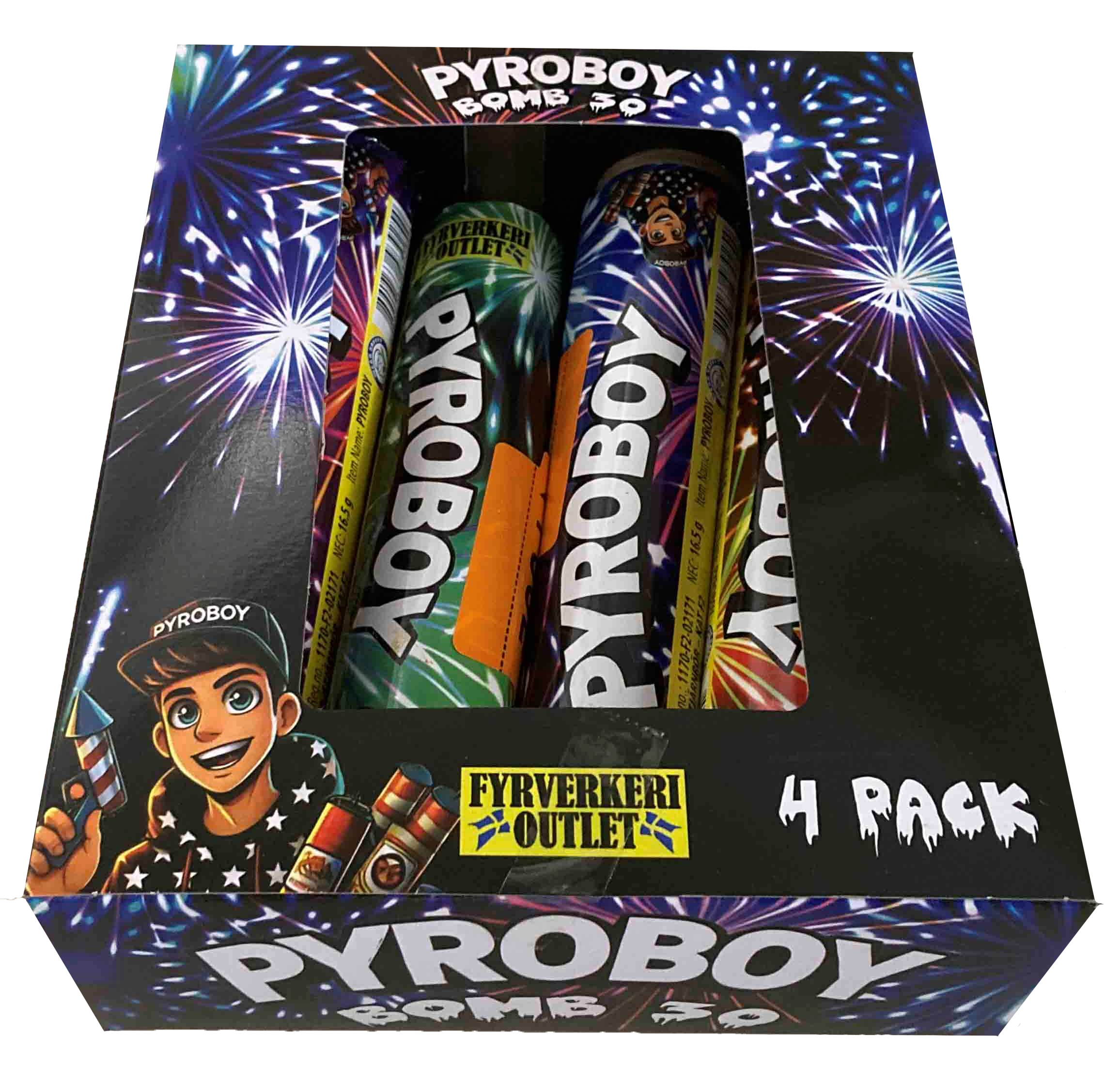 Pyroboy Airbomb 30mm 4-pack