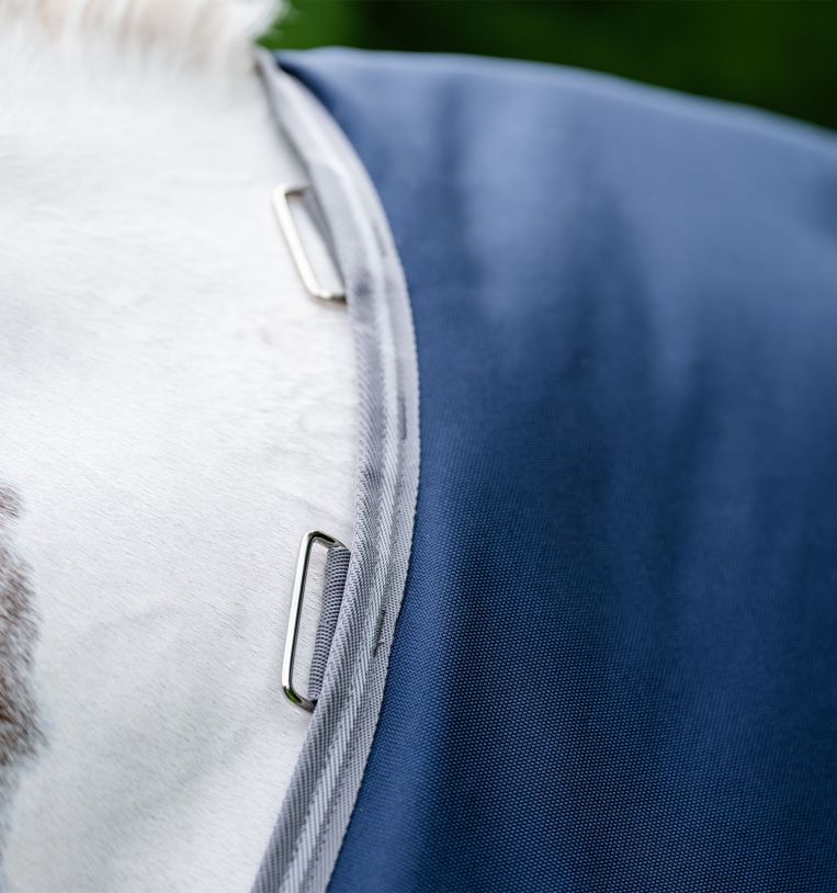Horseware Amigo 1200D XL Turnout Rug 150g - Navy/Titanium Grey & Silver - Breathable
