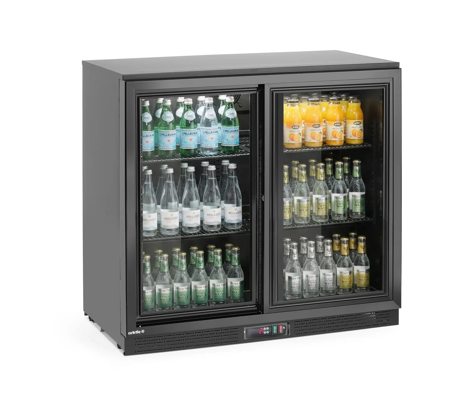 Kylskåp Back bar, dubbla skjutdörrar 180L - 3