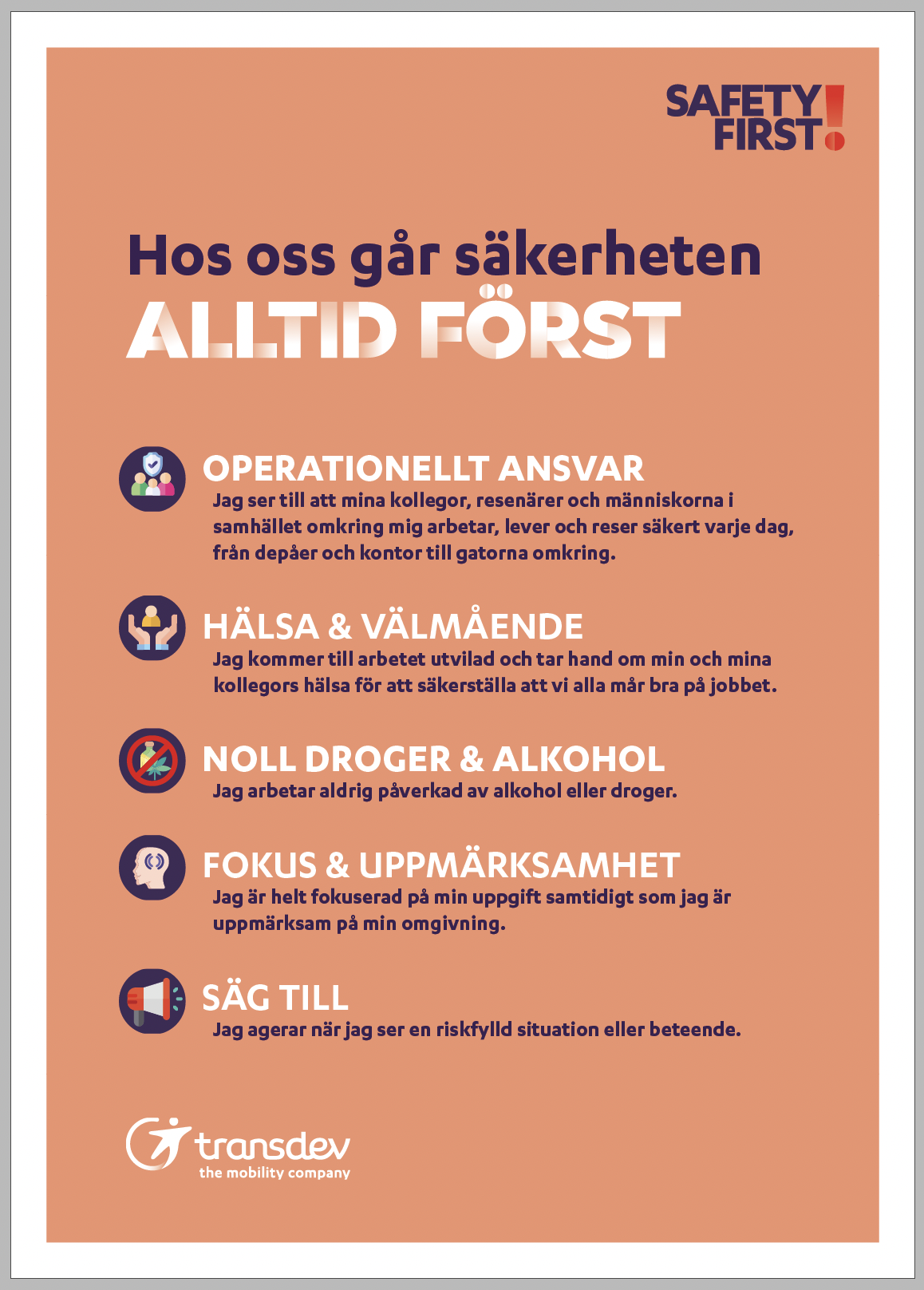 Affisch: Gyllene säkerhetsregler - Översikt