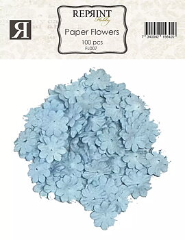 Pappersblommor 20 mm ljus blå 100-p