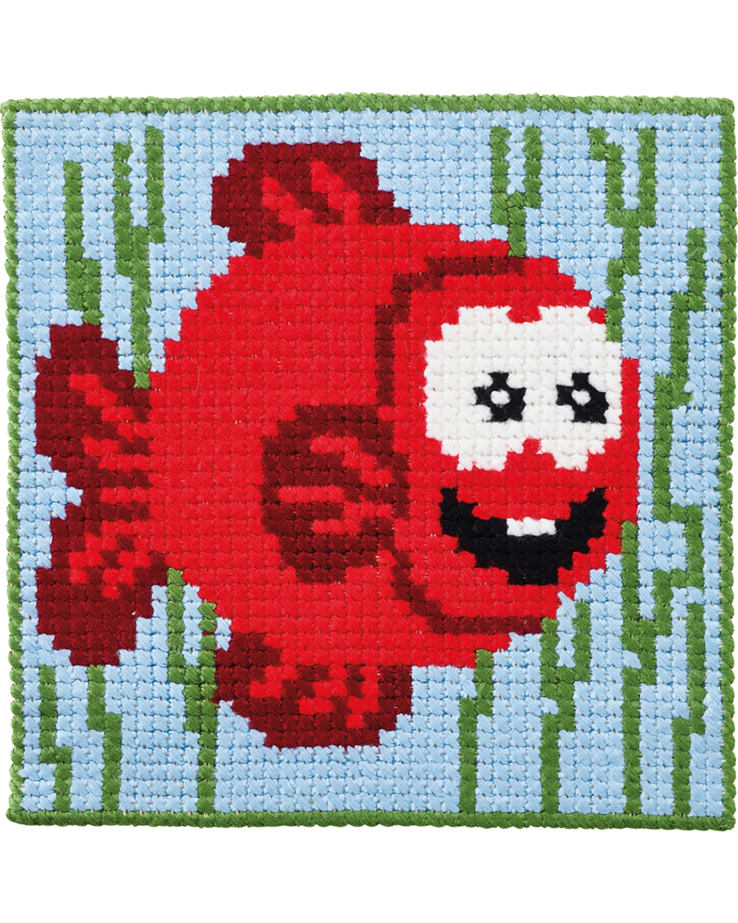 Barnbroderi 25x25 Fisk