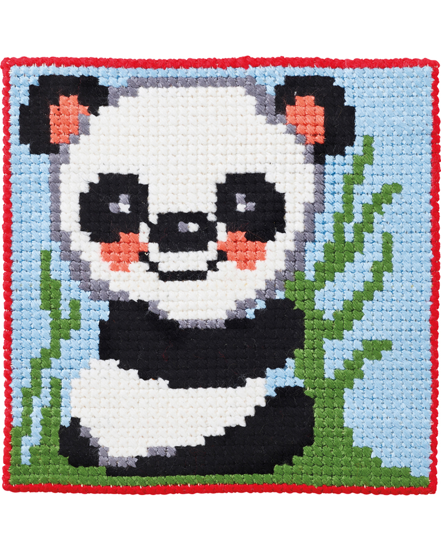Barnbroderi 25x25 Panda