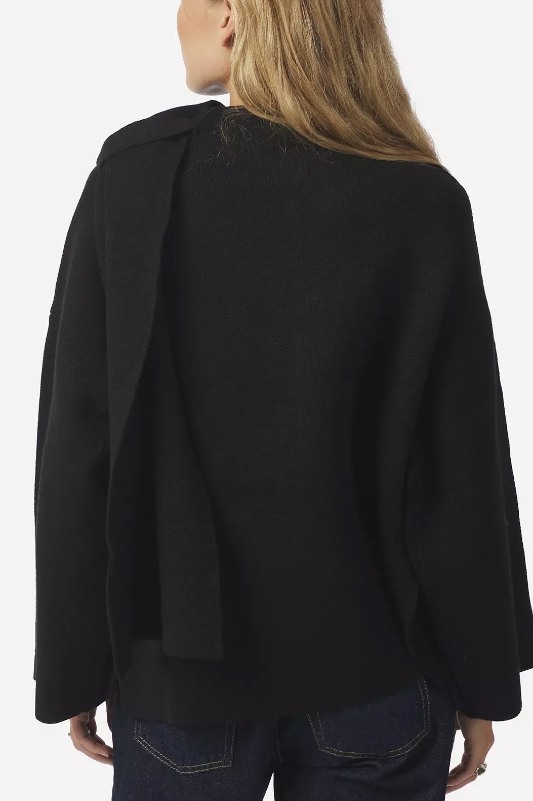 Neo Noir  - Wals Knit Scarf Blouse Black - 2