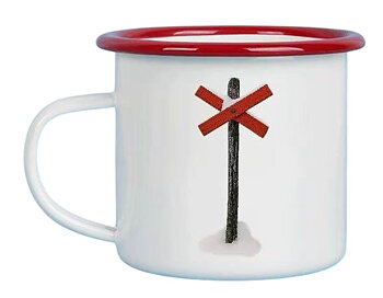 Enamel mug - Leather cross