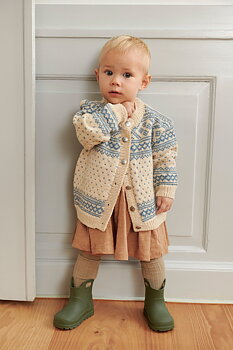 Sandnes Setesdal kofte baby 2512_01 (27 m flerfärgsstick st 3)