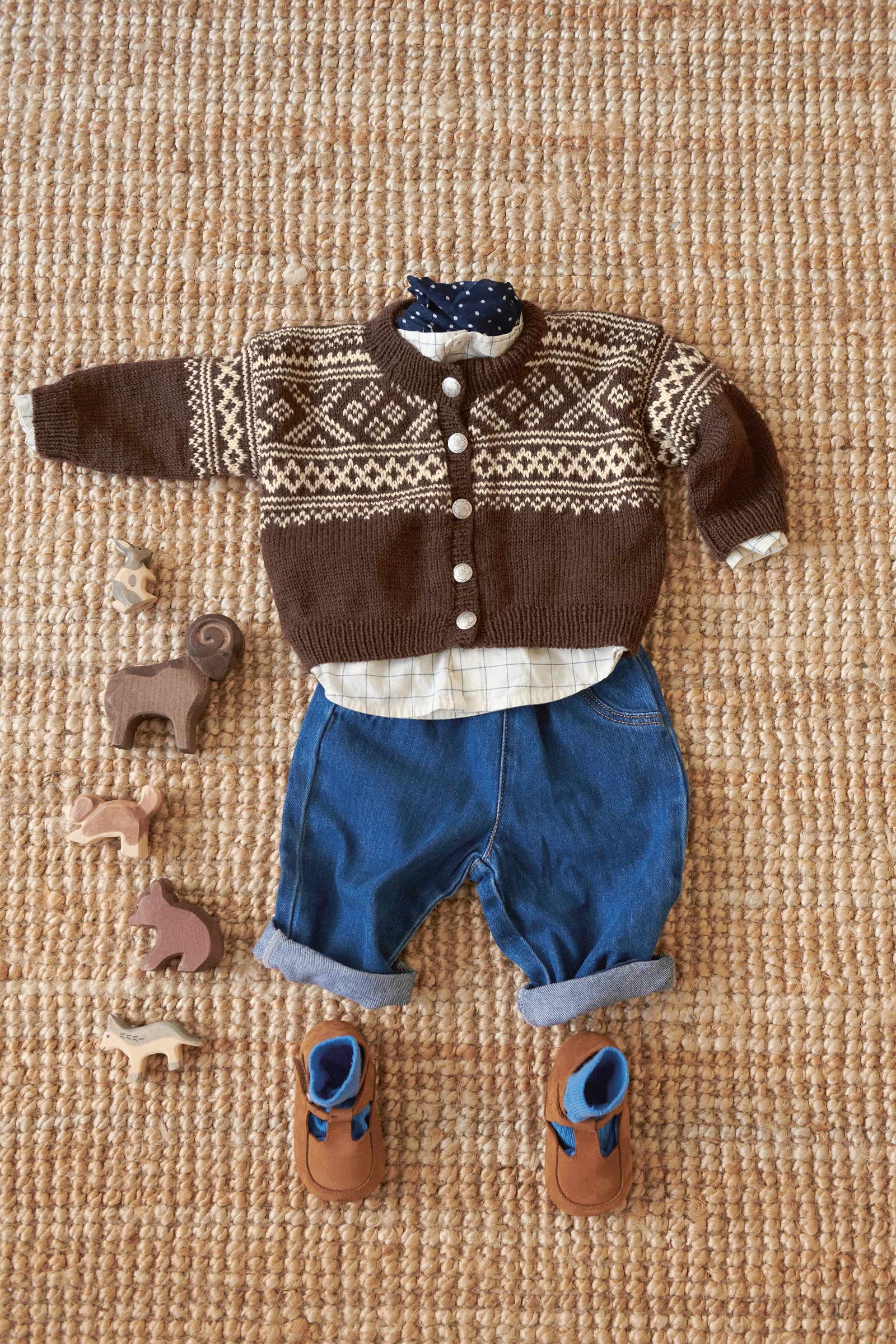 Sandnes Setesdal kofte baby 2512_01 (27 m flerfärgsstick st 3) - 6