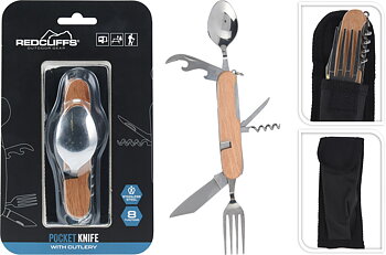 Fickkniv med bestick 8 funktioner